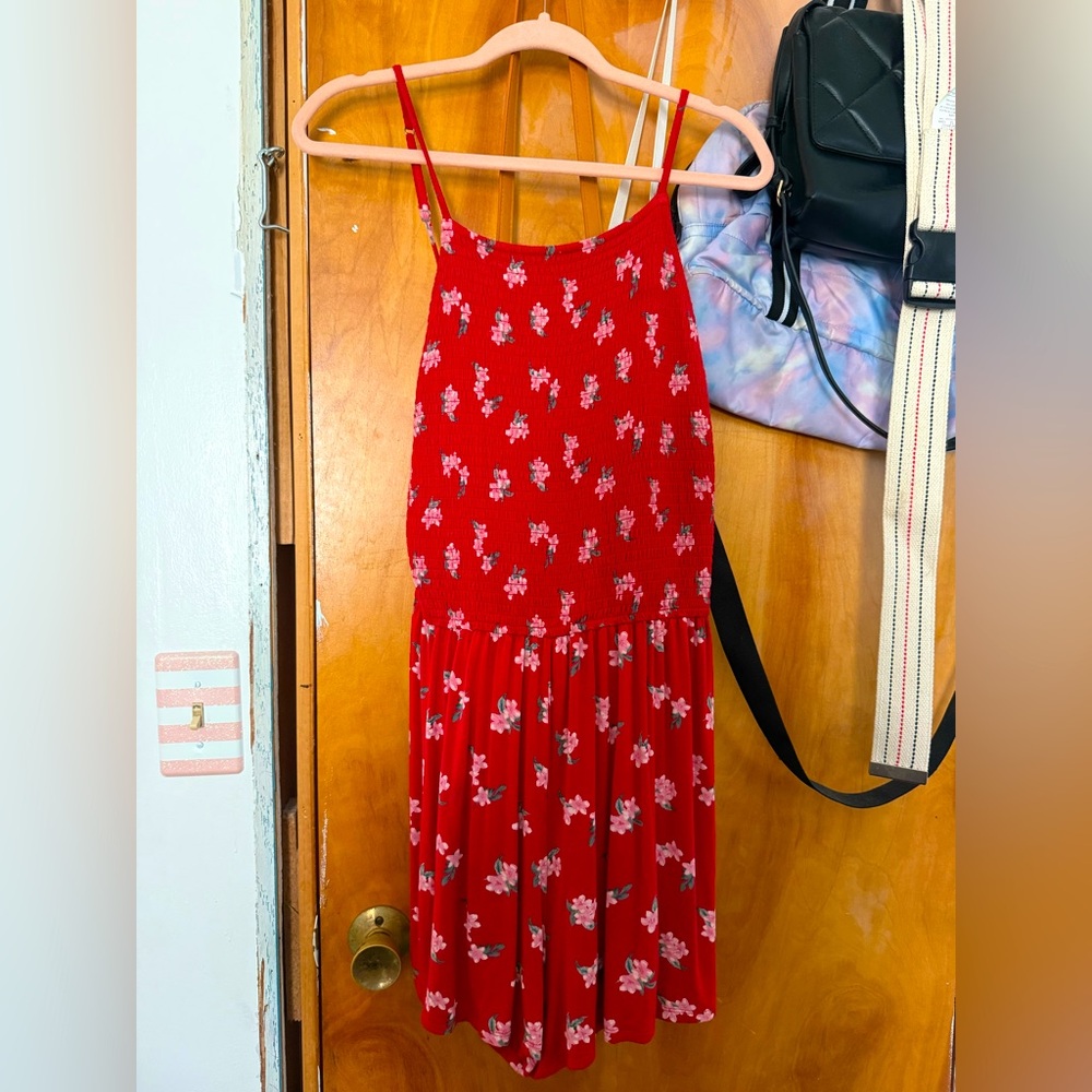 Hollister Women’s Red Floral Romper